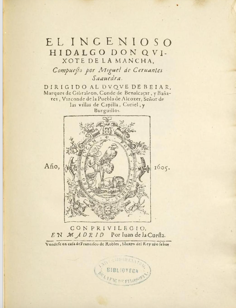 Miguel de Cervantes: Prólogo a Don Quijote